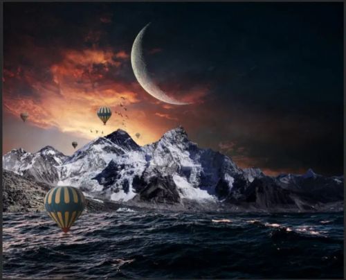 آموزش طراحی آسمان رویایی در فتوشاپ